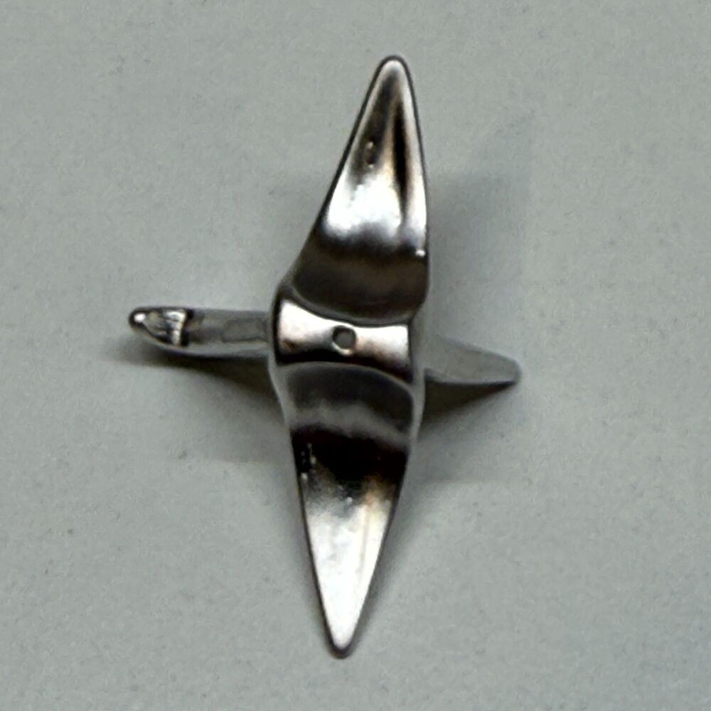 7 x 3D Crane Charm - Rhodium Plated